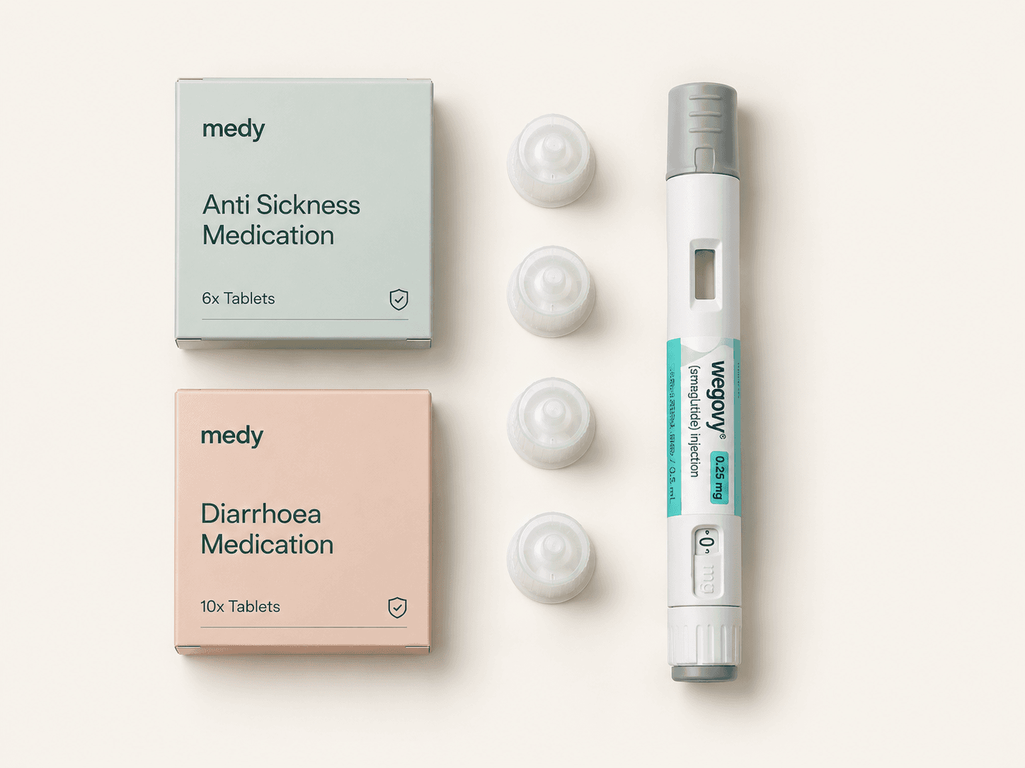 Medy delivery box with Wegovy support kit